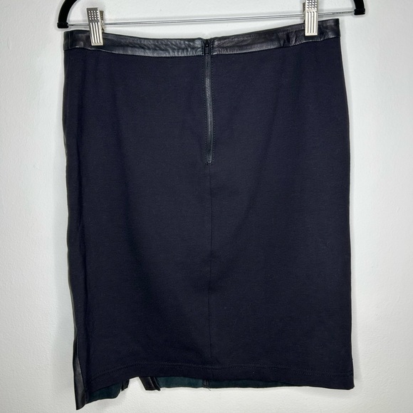 Nordstrom Trouvé leather black pencil skirt front-side zipper size 6 - Picture 4 of 7